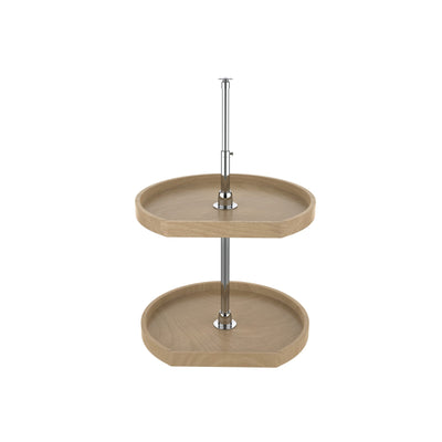 Wood Classic D-Shaped Lazy Susan (2 Shelves)