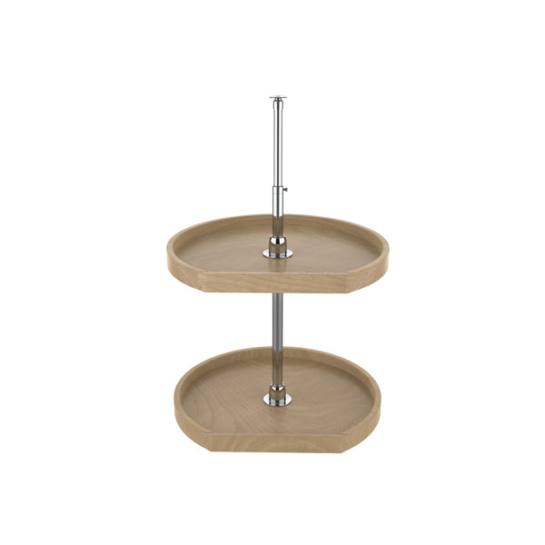 Wood Classic D-Shaped Lazy Susan (2 Shelves)