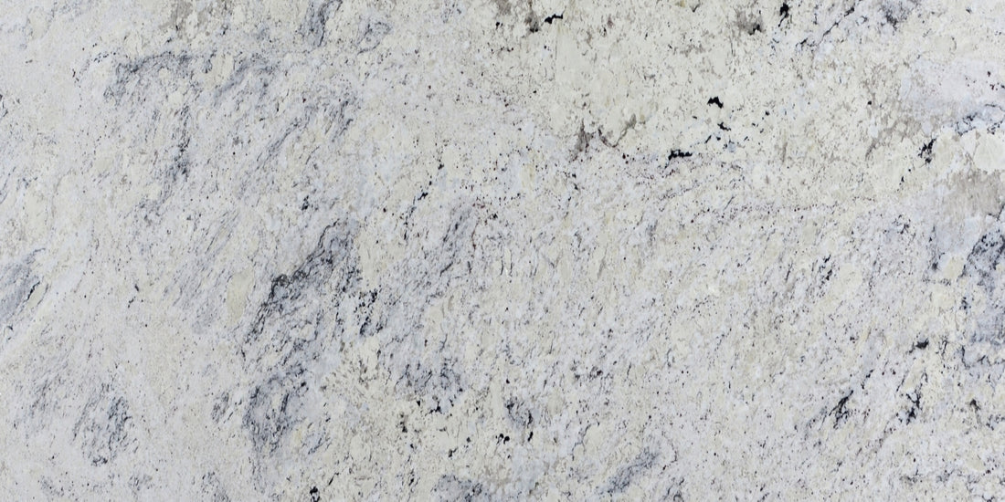 White Ice Granite countertop slab detail