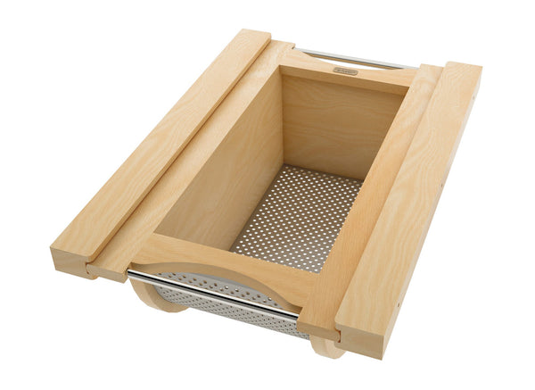 Wood/Stainless-Steel Produce Pullout Baskets