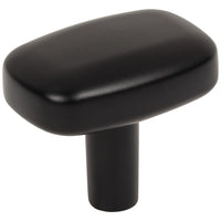 1-1/2" Rounded Rectangle Loxley Cabinet Knob in Matte Black