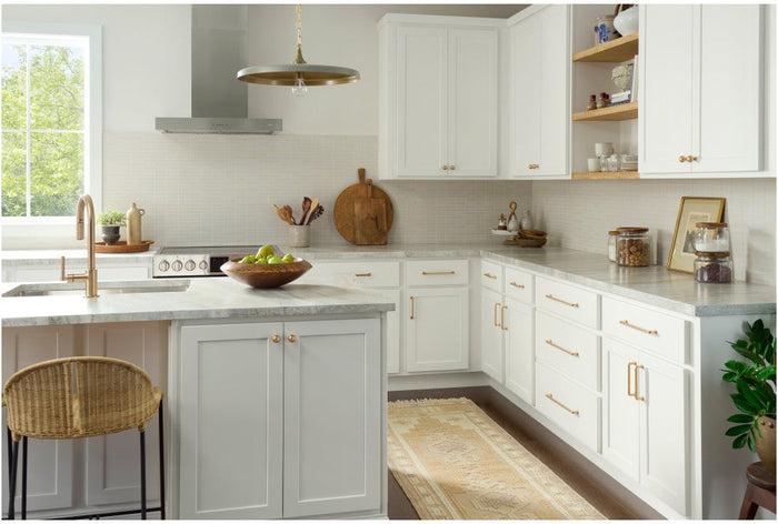 1-1/8" Davis Cabinet Knob installed on cabinets