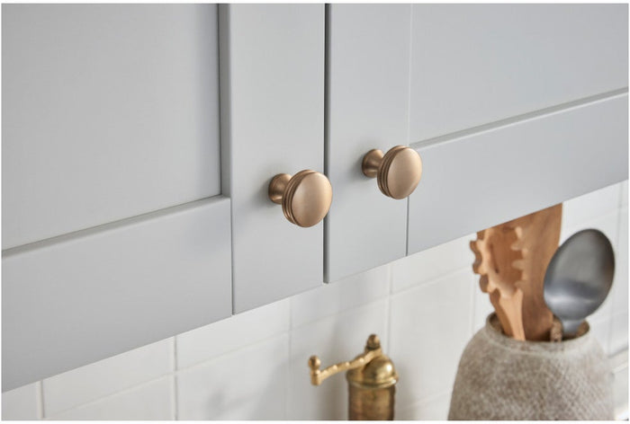 1-1/4" Marie Cabinet Knob installed on cabinets