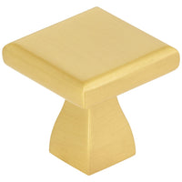 1" Square Hadly Cabinet Knob in Brushed Gold