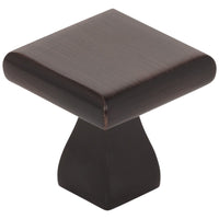 1" Square Hadly Cabinet Knob in Brushed Oil Rubbed Bronze