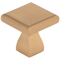 1" Square Hadly Cabinet Knob in Satin Bronze