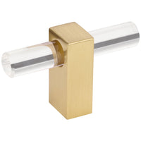 2-3/8" Spencer "T" Knob in Brushed Gold