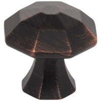 1-1/4" Octagonal Wheeler Cabinet Knob in Brushed Oil Rubbed Bronze
