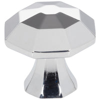 1-1/4" Octagonal Wheeler Cabinet Knob in Polished Chrome