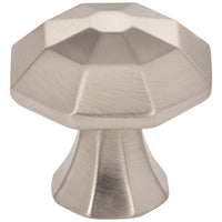 1-1/4" Octagonal Wheeler Cabinet Knob in Satin Nickel