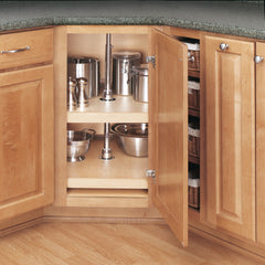 Wood Classic D-Shaped Lazy Susan (2 Shelves)