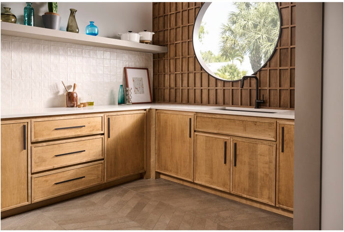 Brewer Cabinet T-Pull installed on cabinets