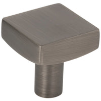 1-1/8" Square Dominique Cabinet Knob in Brushed Pewter