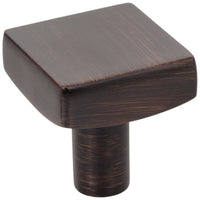 1-1/8" Square Dominique Cabinet Knob in Brushed Oil Rubbed Bronze