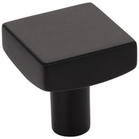 1-1/8" Square Dominique Cabinet Knob in Matte Black