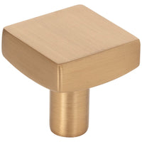 1-1/8" Square Dominique Cabinet Knob in Satin Bronze