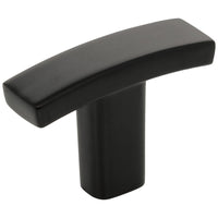 1-1/2" Square Thatcher Cabinet "T" Knob in Matte Black