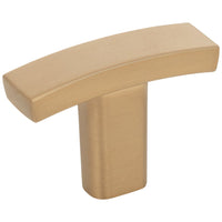 1-1/2" Square Thatcher Cabinet "T" Knob in Satin Bronze