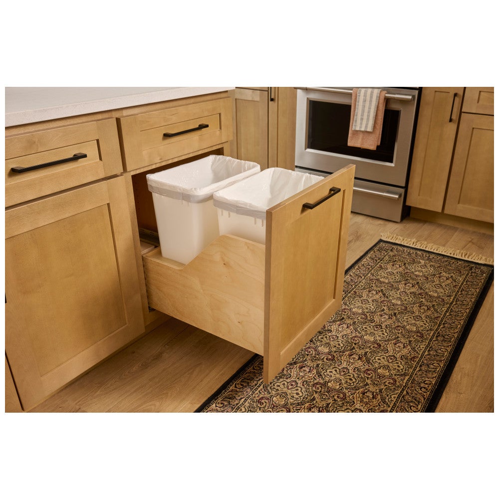 Wood Bottom-Mount Soft-close Trashcan Pullout