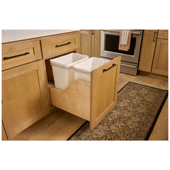 Wood Bottom-Mount Soft-close Trashcan Pullout