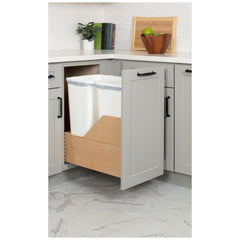 Wood Bottom-Mount Soft-close Trashcan Pullout
