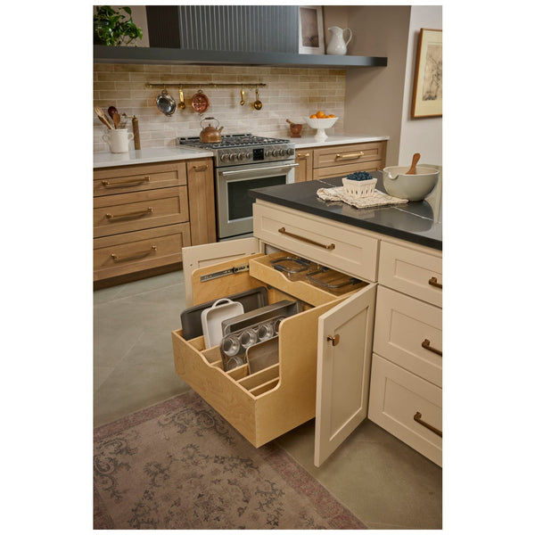 Wood Double Drawer Cookware Rollout