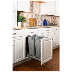 Wire Trashcan Pullout with Soft-close Slides
