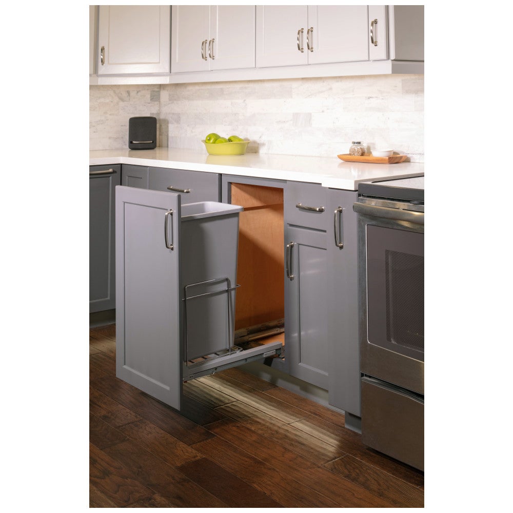 Wire Trashcan Pullout with Soft-close Slides