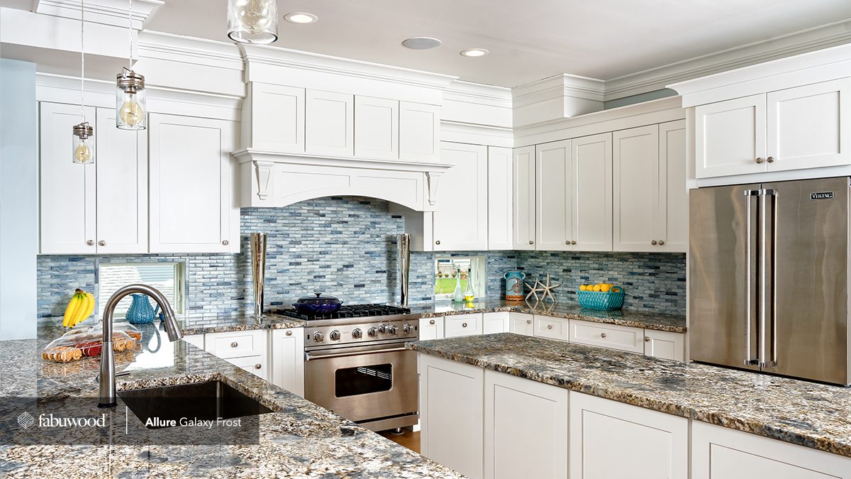 Fabuwood Galaxy Kitchen in Frost with Island