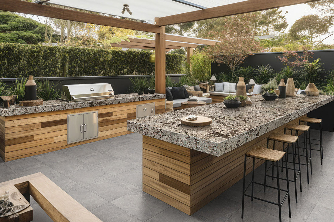 Bianco Antico Granite countertop in a kitchen