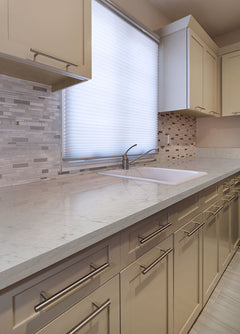 Carrara White: in a room