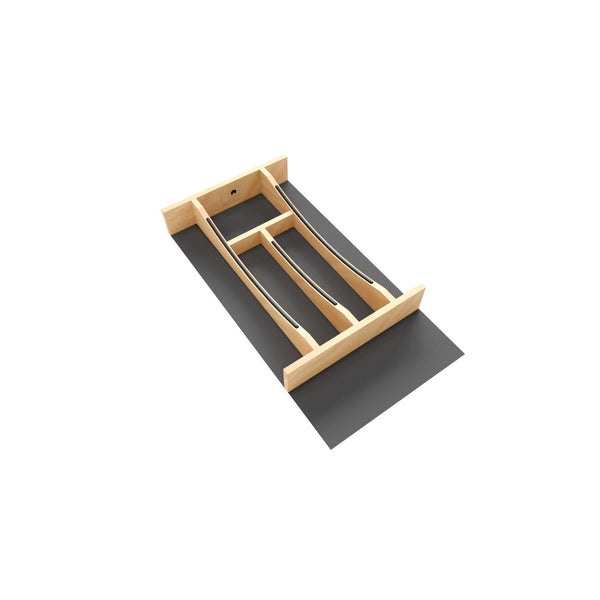 Craftsman Collection Solid Wood Cutlery Drawer Insert w/ Black Accents