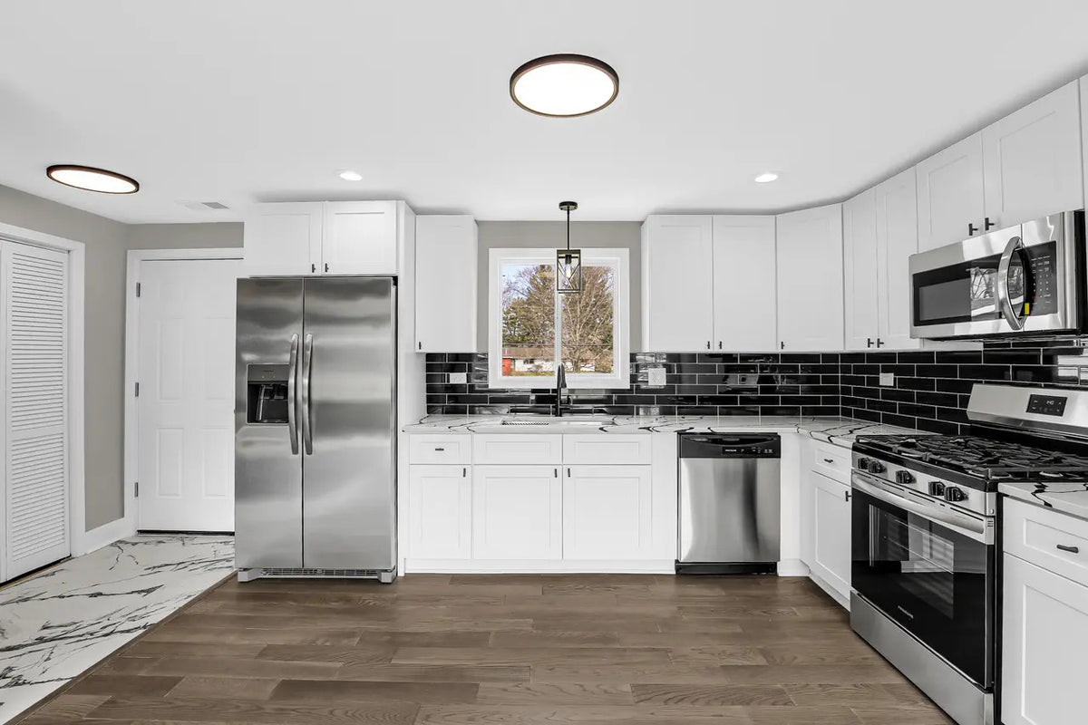 Striking Black and White Kitchen Transformation in Evanston, IL