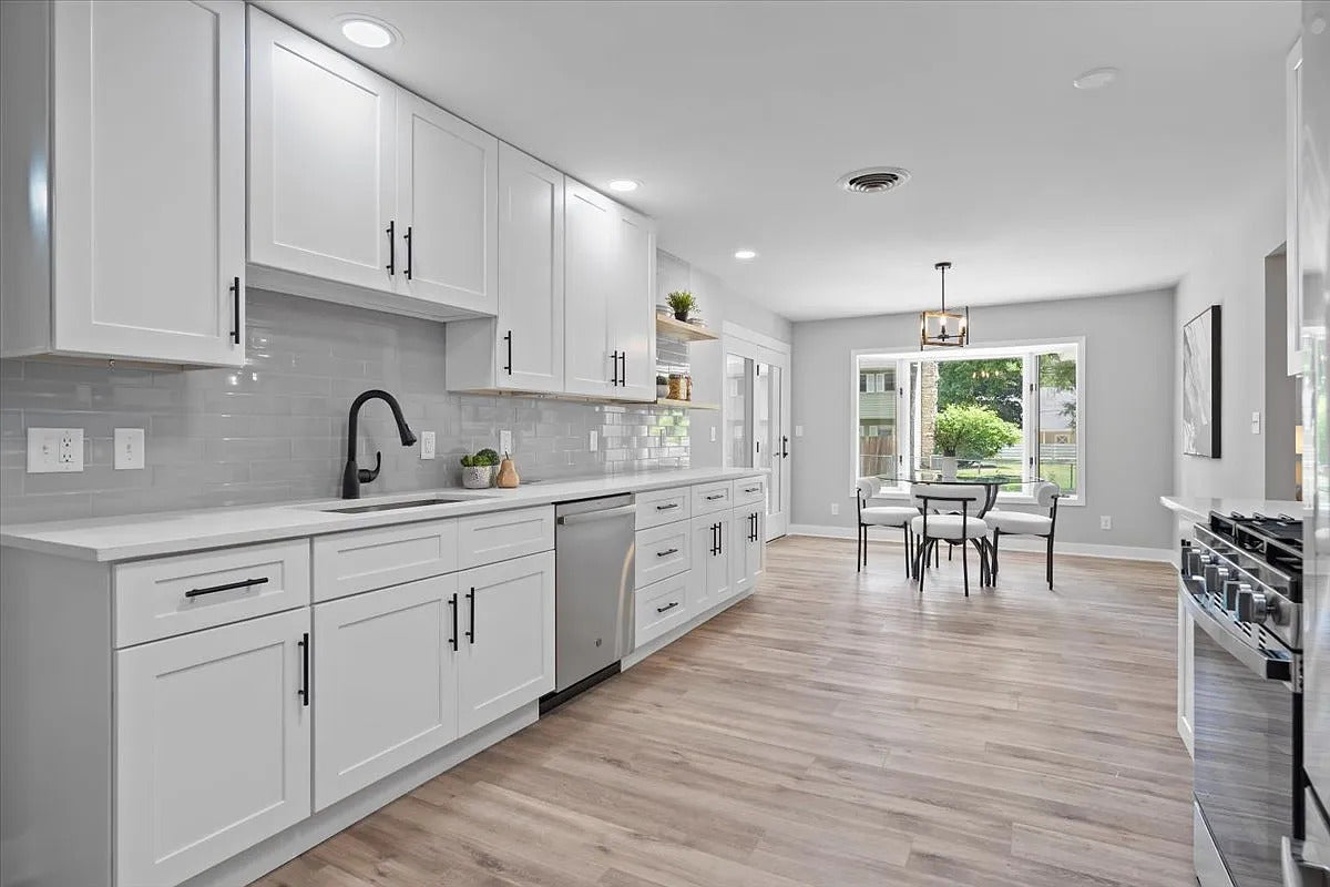 Two-Tone Black Shaker & White Shaker Kitchen in Downers Grove, IL