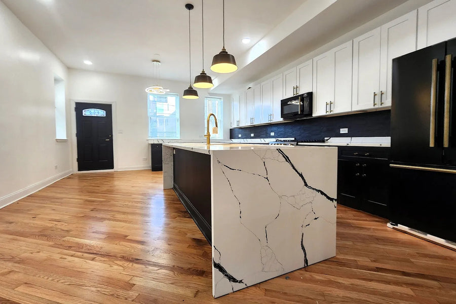 Two-Tone Black Shaker & White Shaker Kitchen in Chicago, IL