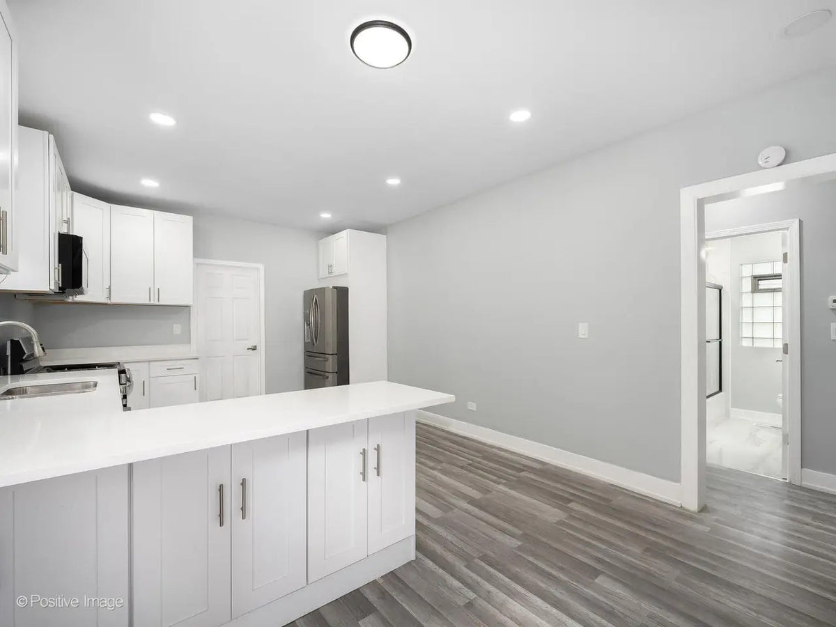Two-Tone Gray Shaker & Shaker White Kitchen in Chicago, IL