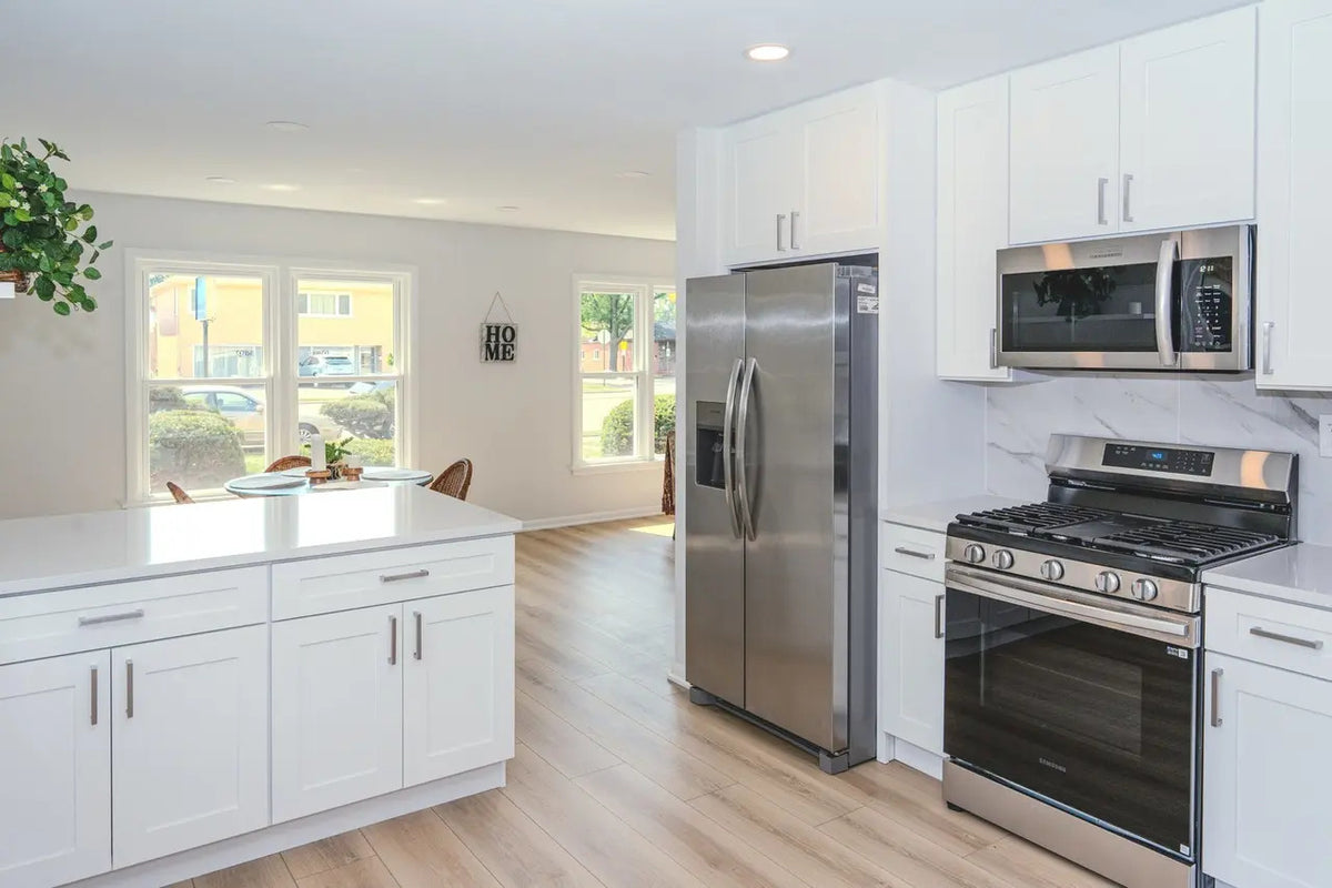 White Shaker Kitchen in Skokie, IL