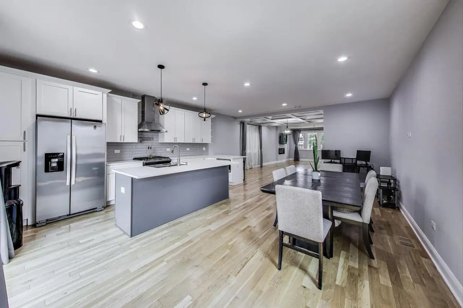 Two-Tone Gray Shaker & Shaker White Kitchen in Berwyn, IL