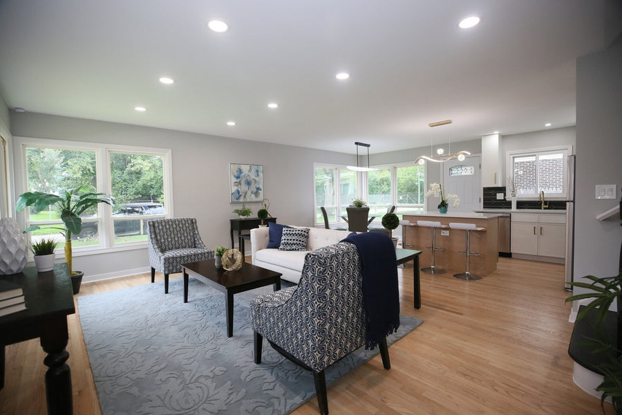 Gray Shaker, Slim Dove White & Slim White Oak Kitchen in Elmhurst, IL