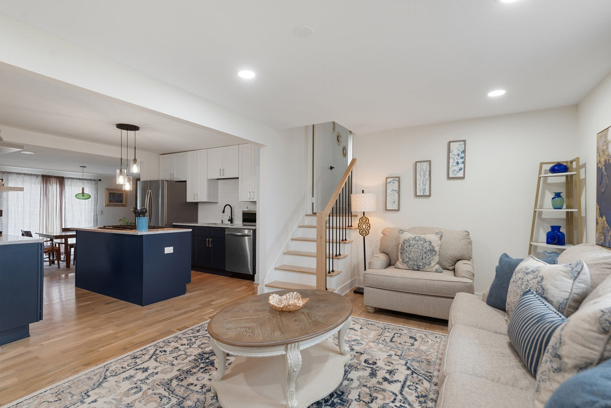 Two-Tone Navy Blue Shaker & Shaker White Kitchen in Addison, IL