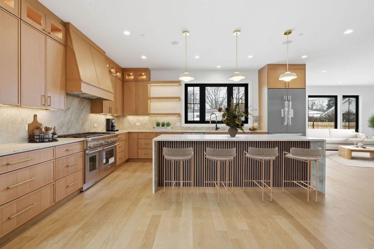 Slim White Oak Kitchen in Park Ridge, IL